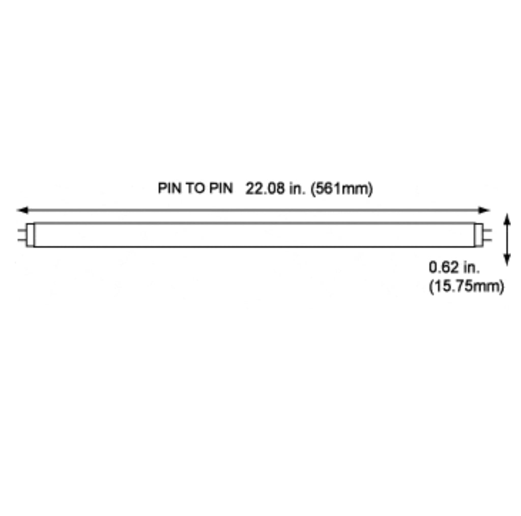 14W 4100K Cool White T5 Fluorescent Bulb 24 Inch G5 Bipin Base Pack of 10 J823