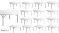White 72 Inch Round Plastic Folding Table S94399