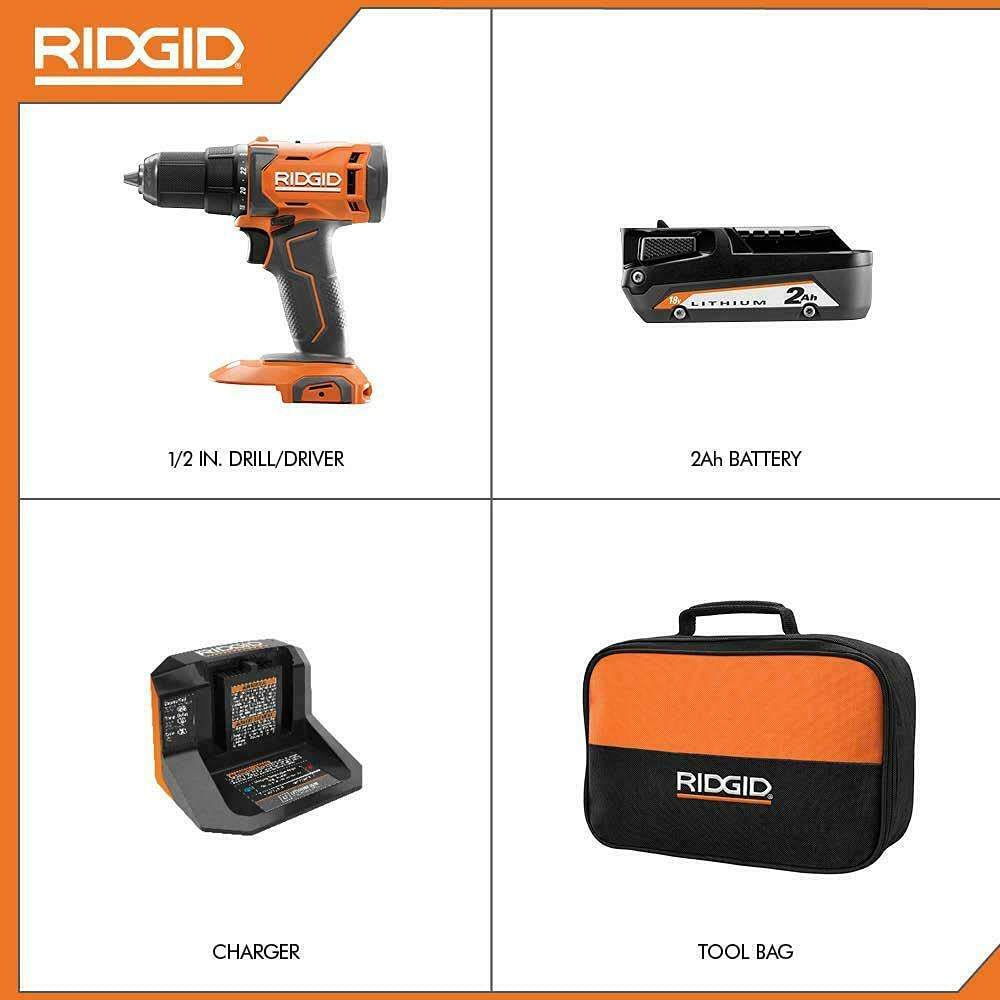 18V Cordless 1/2 in. Drill/Driver Kit with Battery and Charger U49100