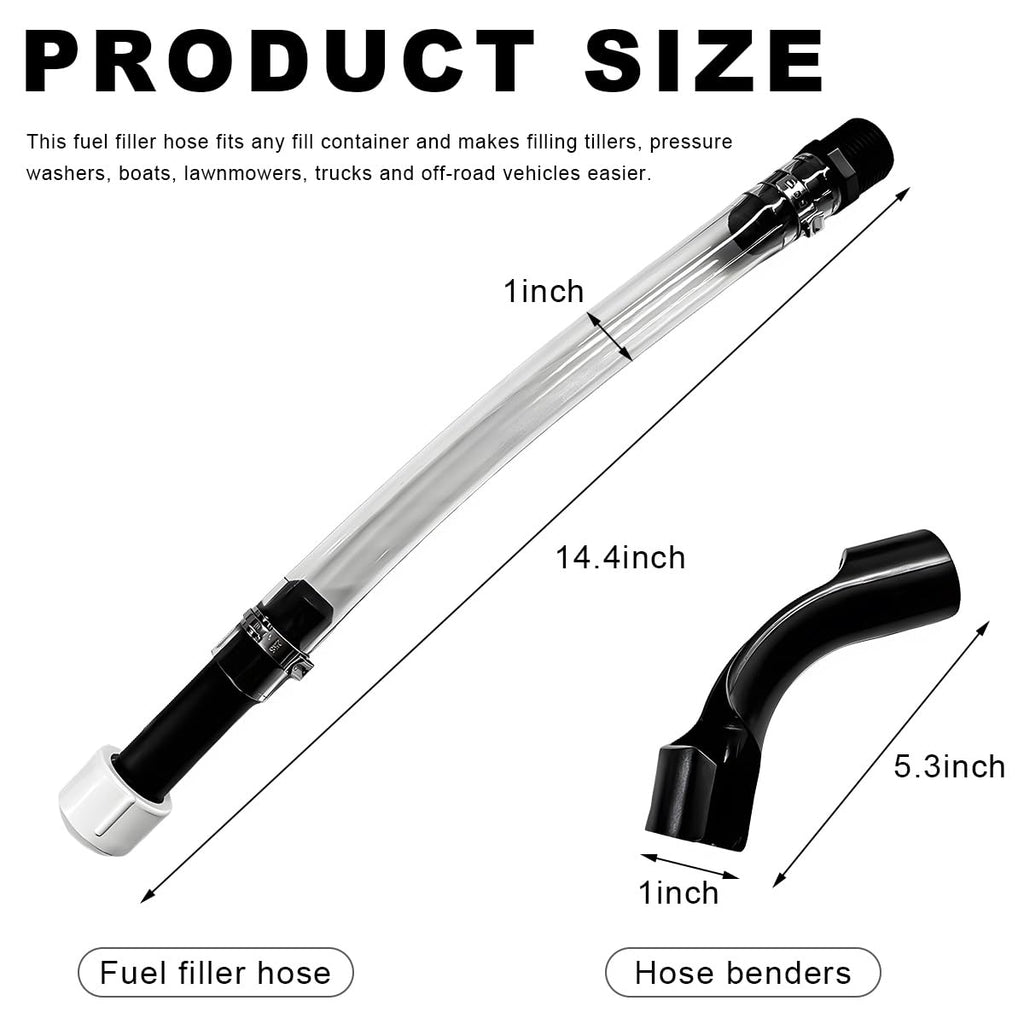 14" Transparent Gas Can Fuel Filler Hose K942