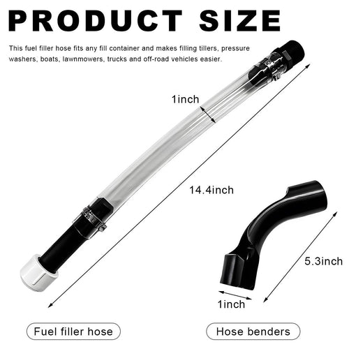 14" Transparent Gas Can Fuel Filler Hose K942