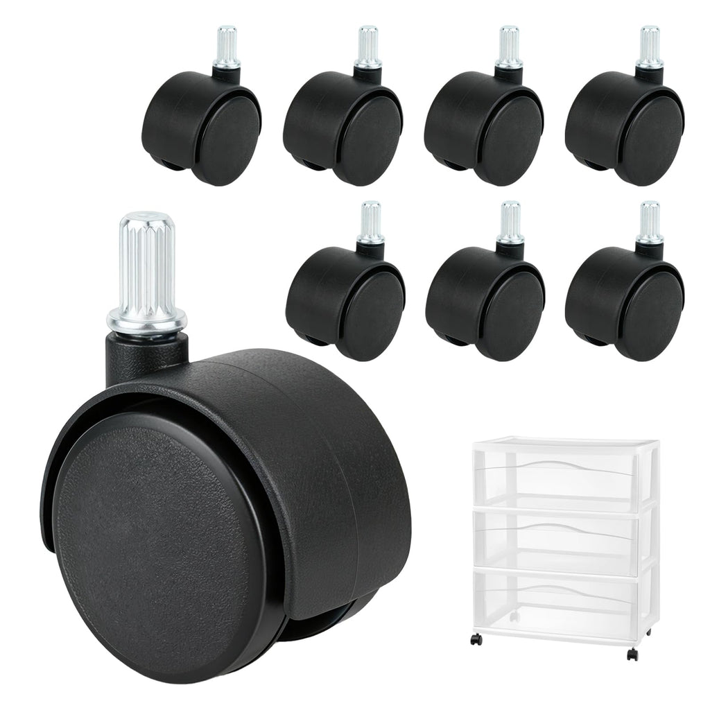 8PCS Replacement Casters for 3 Drawer Cart V8306