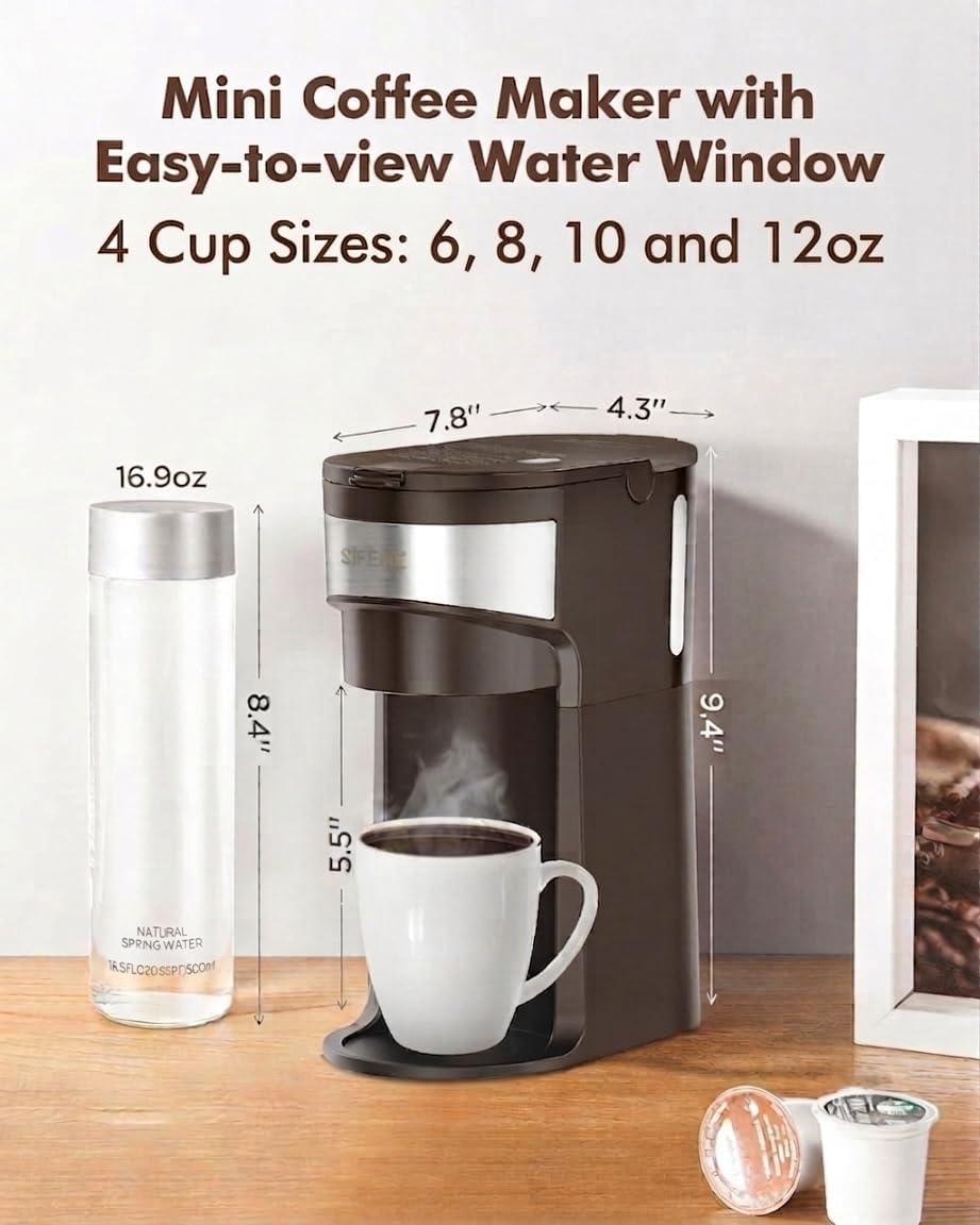Single Serve Coffee Maker, K-Cup & Ground, Mini, BPA Free, Black G6621