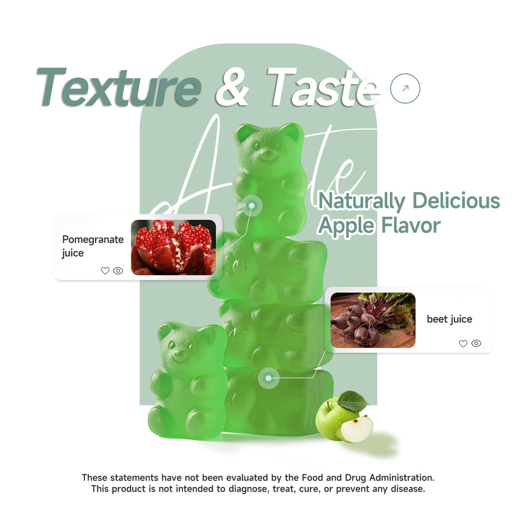Apple Cider Vinegar Gummies with Vitamin B6, B12, Folate & Beet Root, 180 Gummies U3932