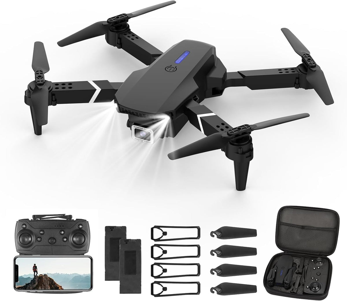 Foldable RC Quadcopter with 4K Dual Cameras D210605