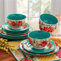 12-Piece Teal Dinnerware Set S842886