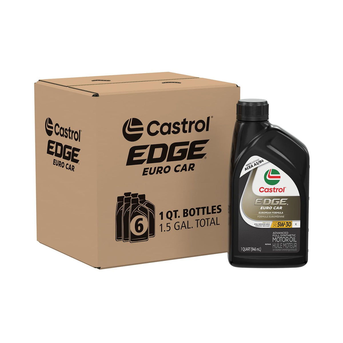 5W-30 Full Synthetic Motor Oil, 1 Quart, Pack of 6 H5531
