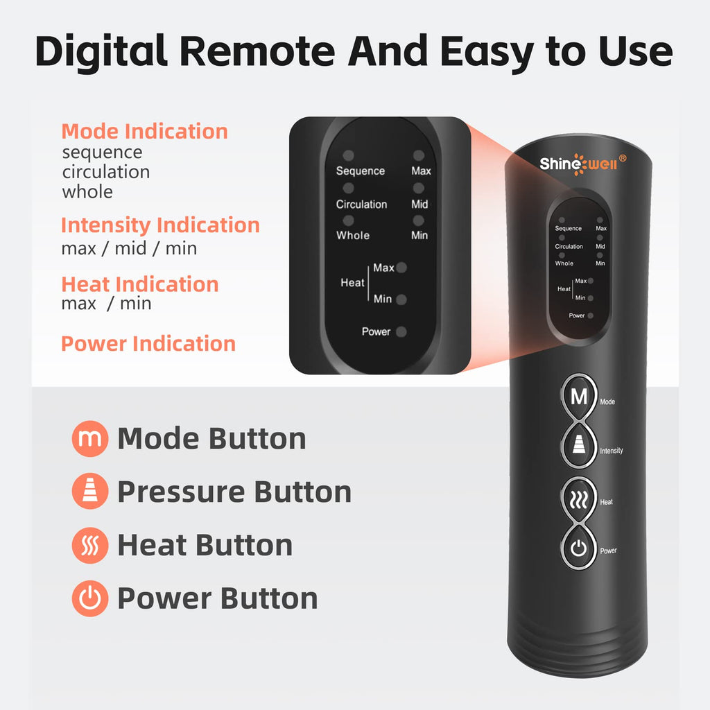 Air Compression Leg Massager with Heat B8139