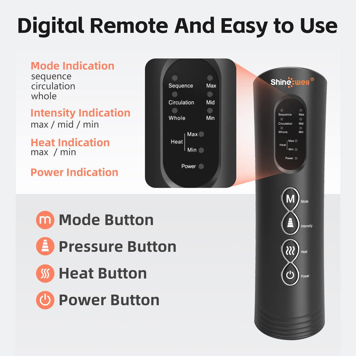 Air Compression Leg Massager with Heat B8139