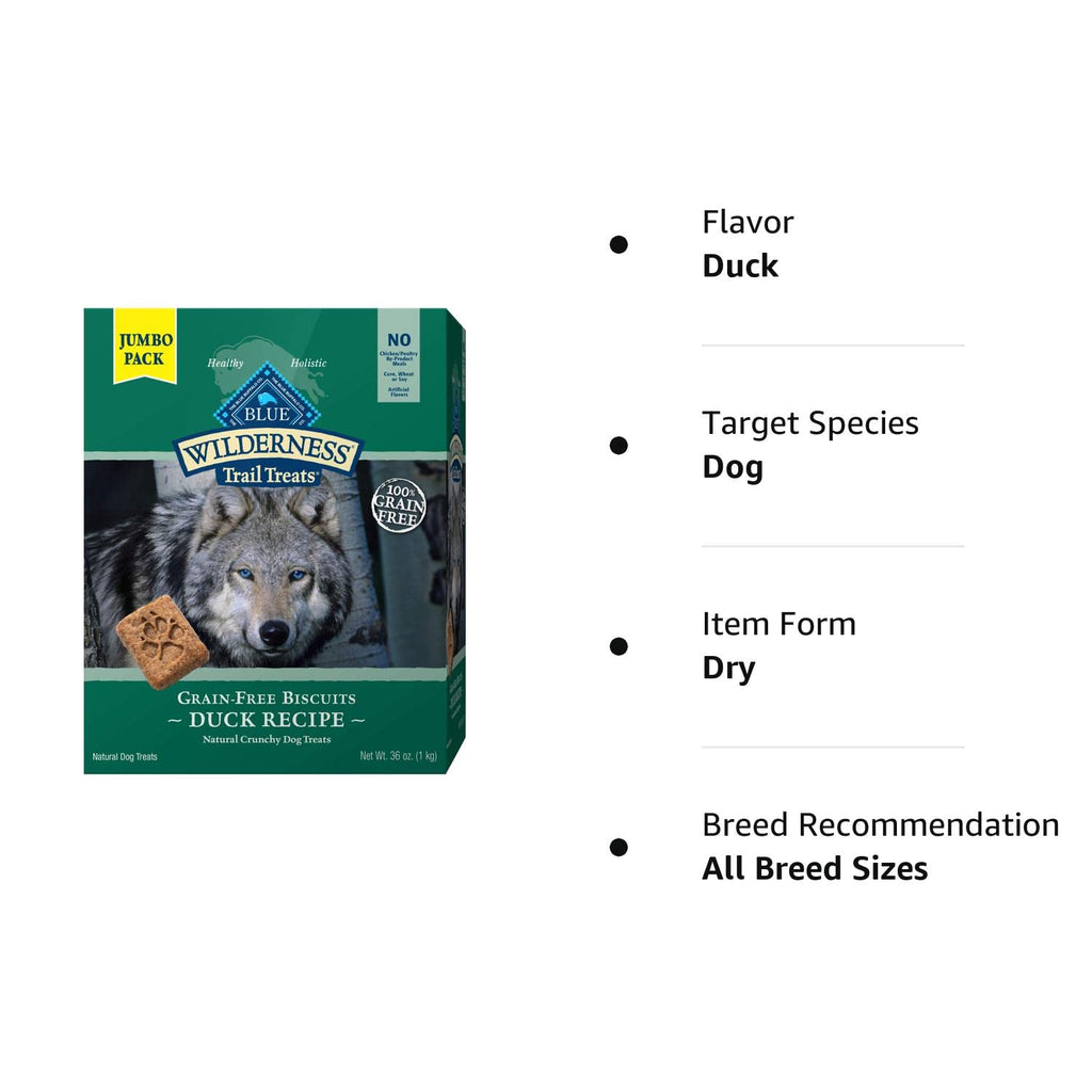 High Protein Grain Free Duck Recipe Dog Biscuits 36-oz A358