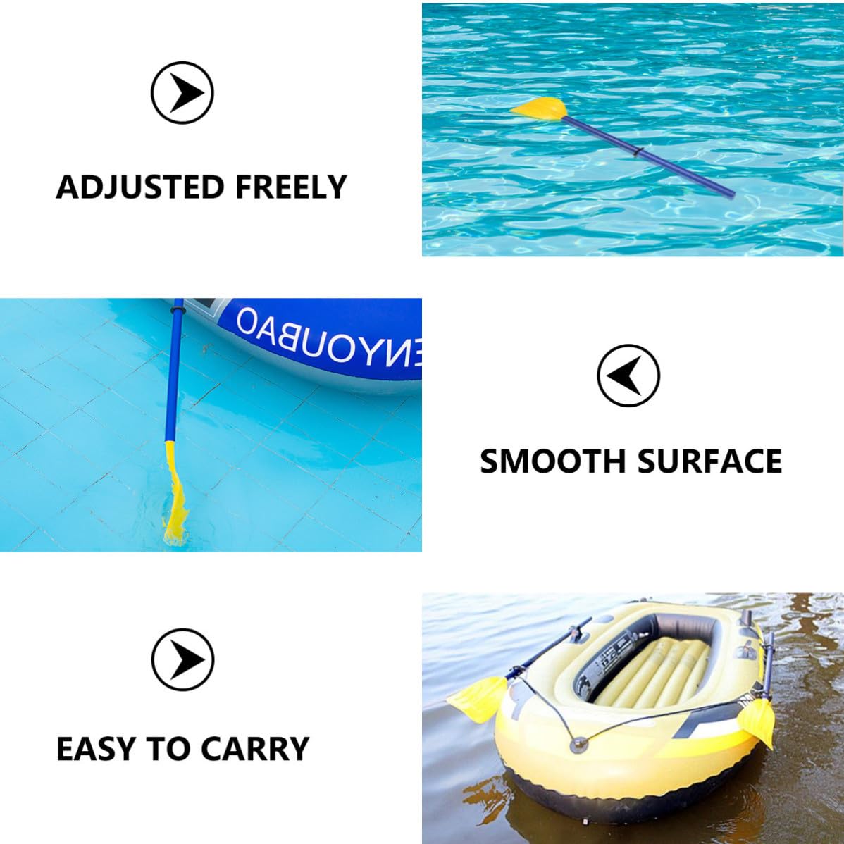 Detachable Plastic Boat Paddle with Aluminum Alloy Poles C3976