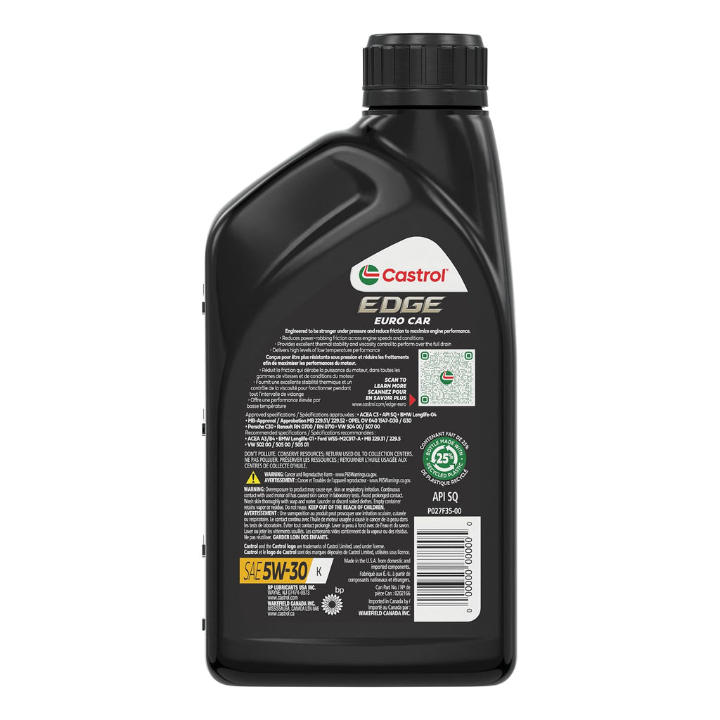 5W-30 Full Synthetic Motor Oil, 1 Quart, Pack of 6 H5531