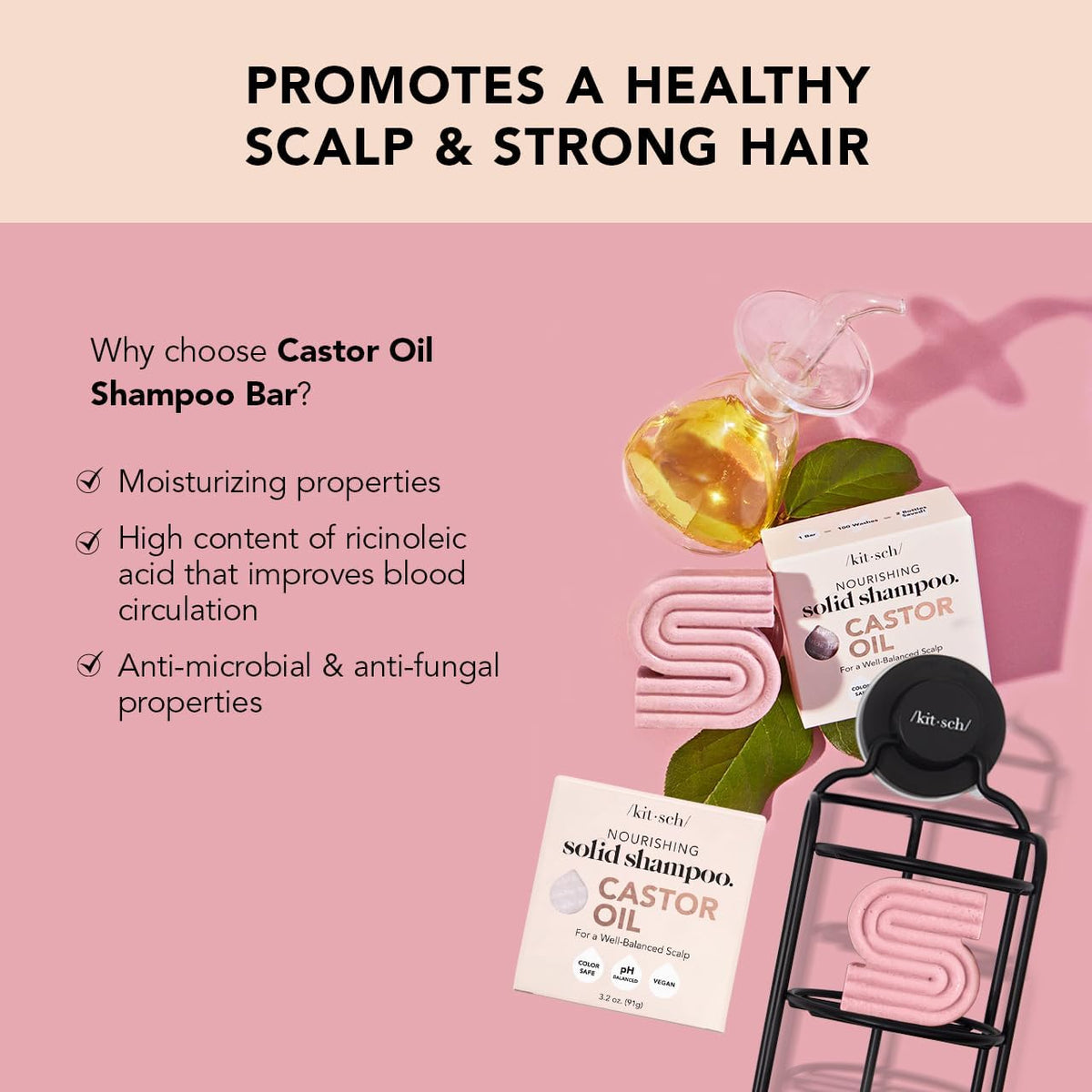 Castor Oil Shampoo + Coconut Oil Conditioner and Shower Filter Bundle V432690