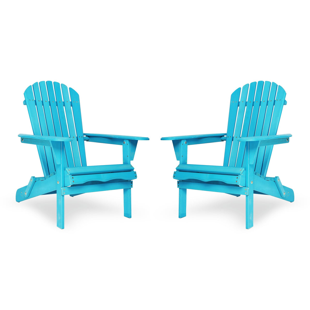 Solid Wood Folding Adirondack Chairs Set of 2 J15987