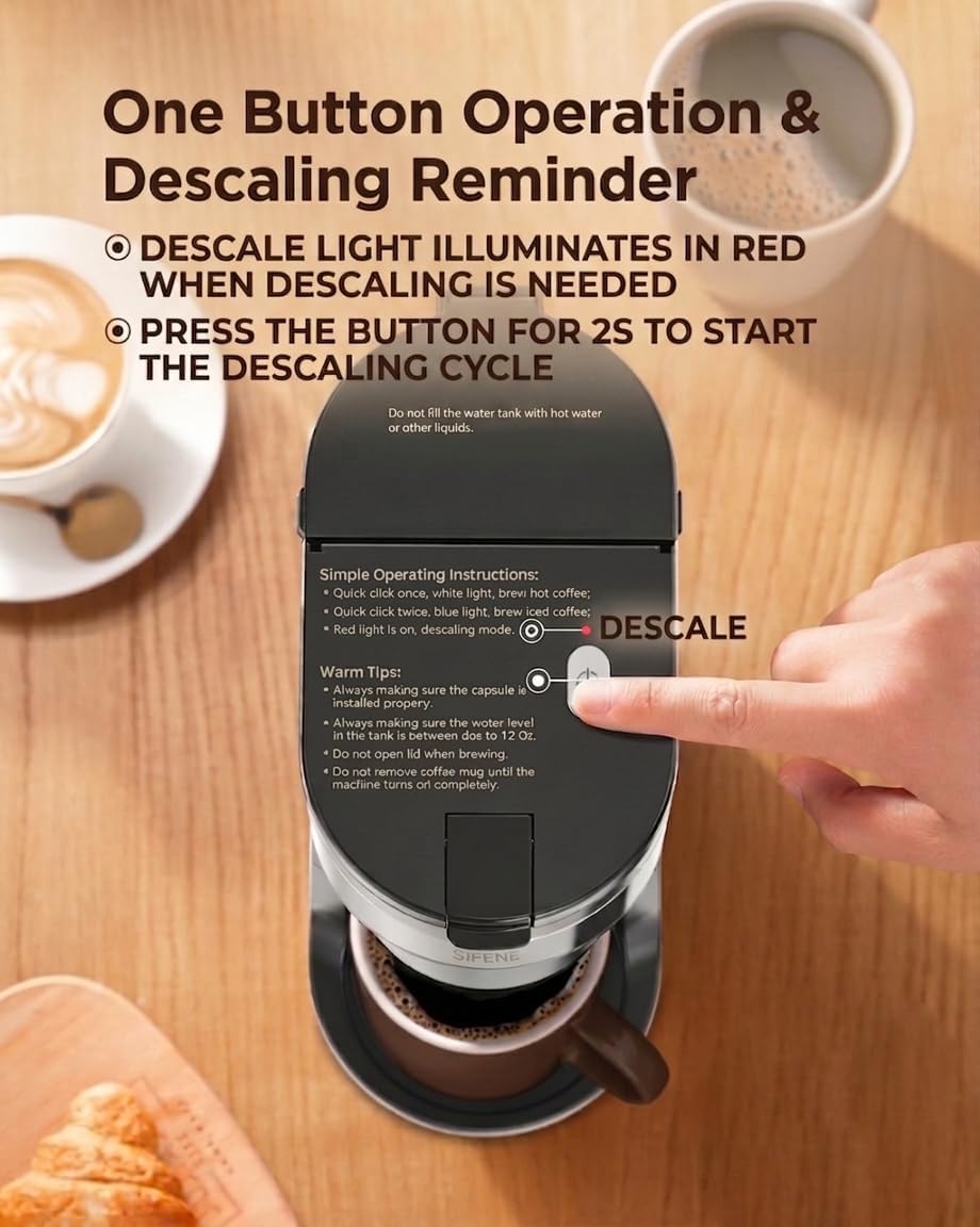 Single Serve Coffee Maker, K-Cup & Ground, Mini, BPA Free, Black G6621