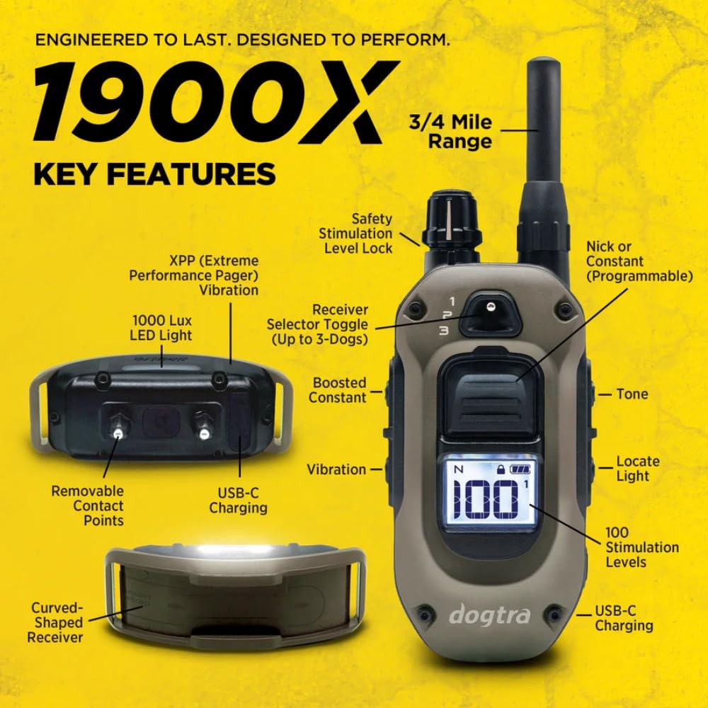 Waterproof Rechargeable Dog Training E-Collar C365