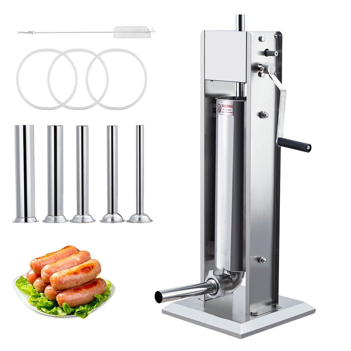 Heavy Duty Stainless Steel 15LBS Manual Sausage Stuffer Machine H2245