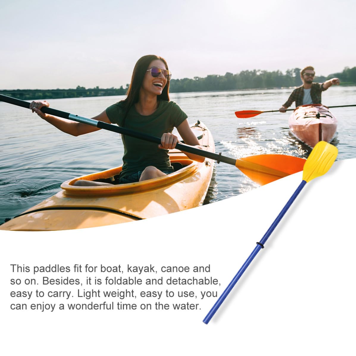 Detachable Plastic Boat Paddle with Aluminum Alloy Poles C3976