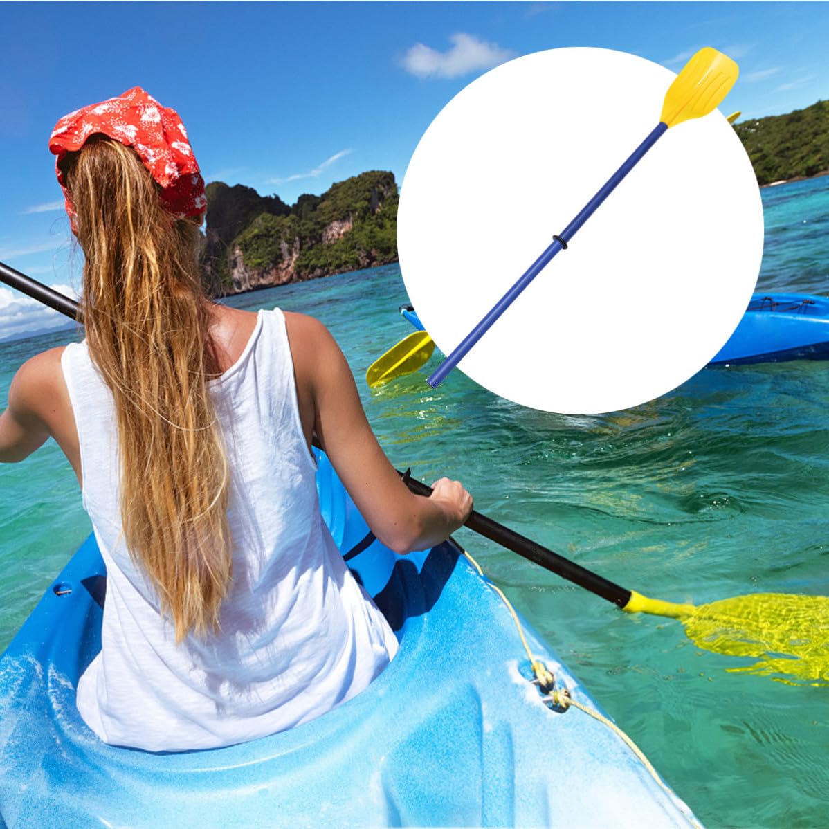 Detachable Plastic Boat Paddle with Aluminum Alloy Poles C3976
