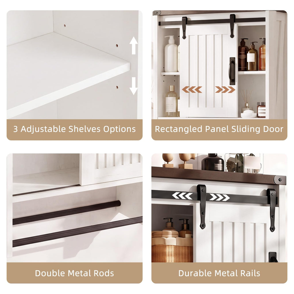 Bathroom Wall Cabinet with Sliding Door C572936