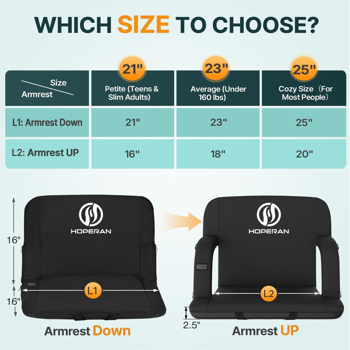 Heated Stadium Seats for Bleachers with Power Bank U4537