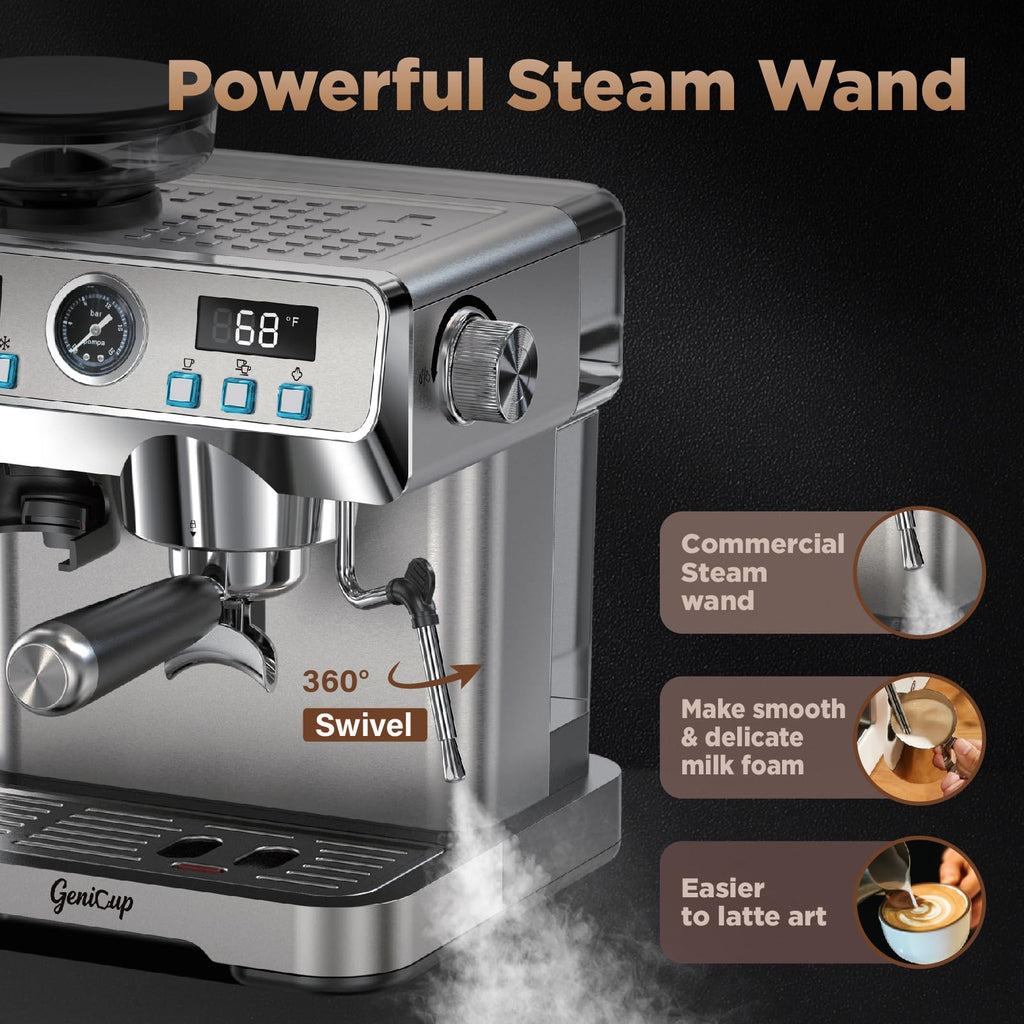 Espresso Machine with Grinder 20 Bar 68oz Water Tank F291002