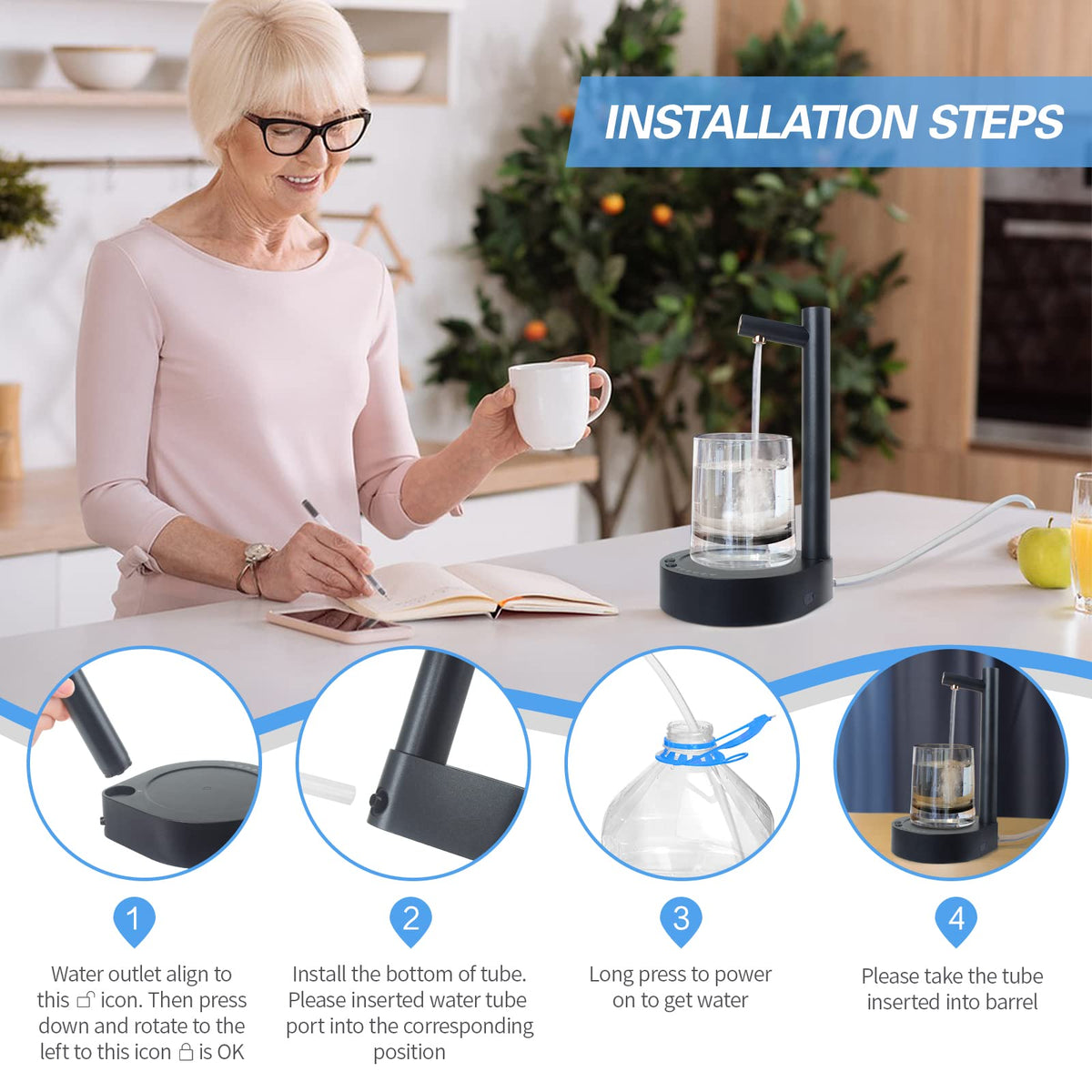 Portable Electric Water Bottle Dispenser T88486