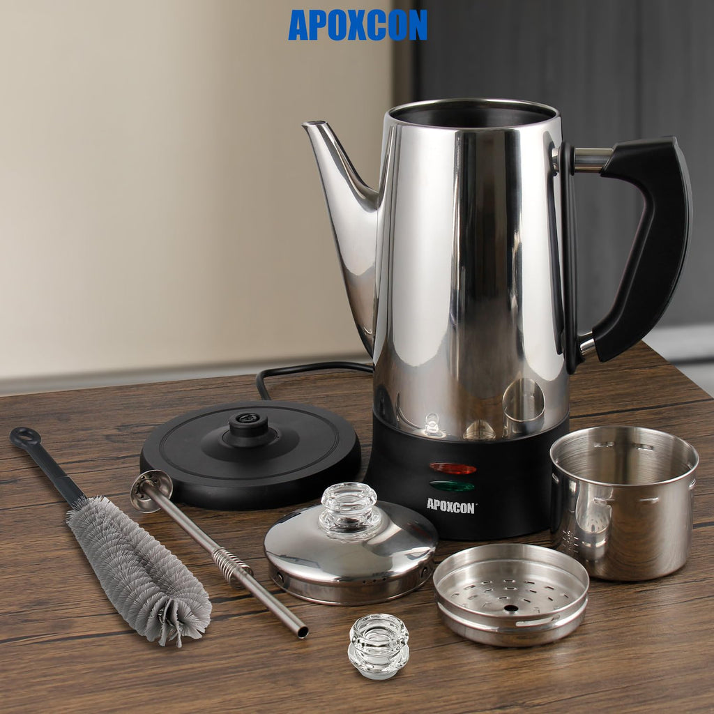 Electric Stainless Steel Coffee Percolator 12 Cup V789105