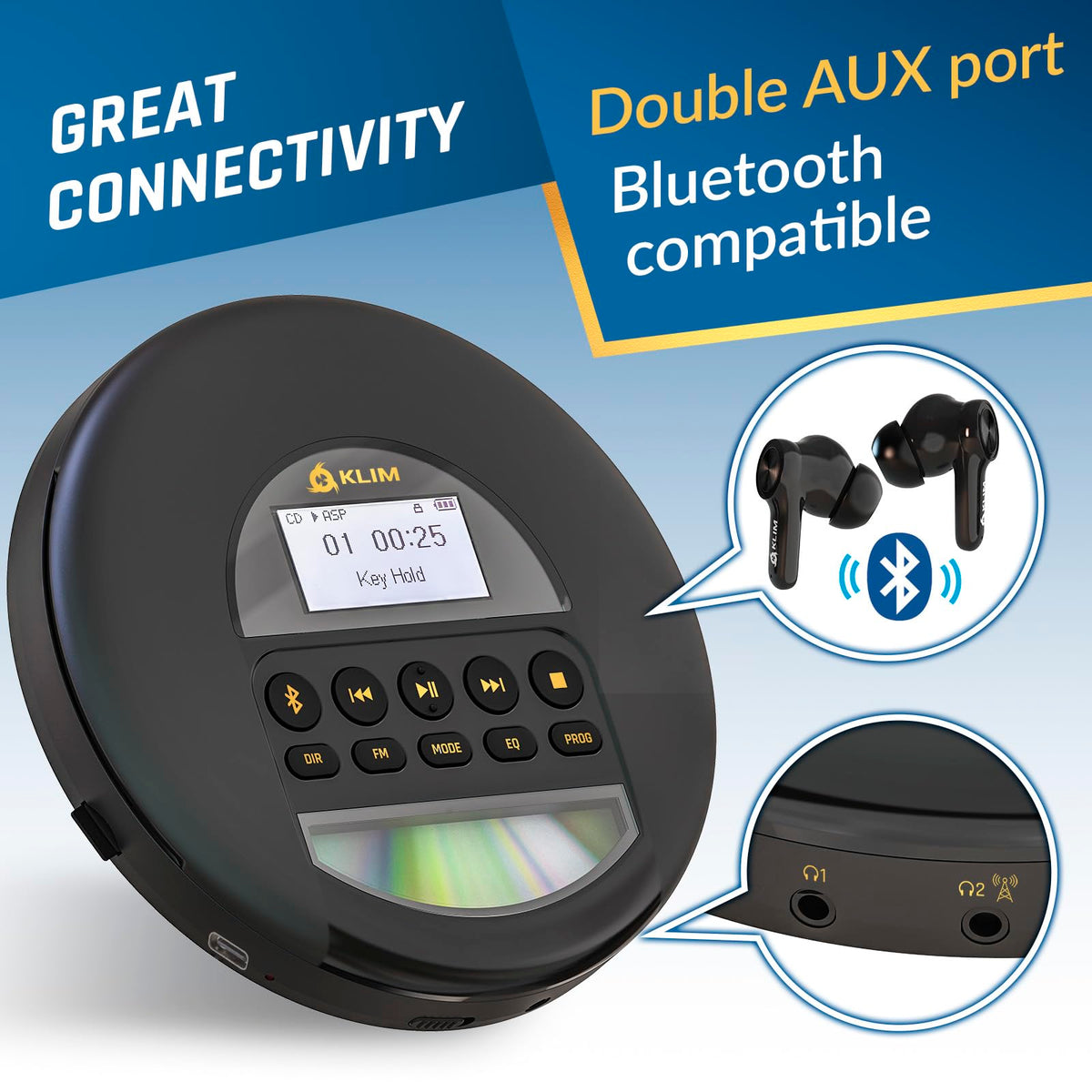 Portable CD Player with Headphones V87993