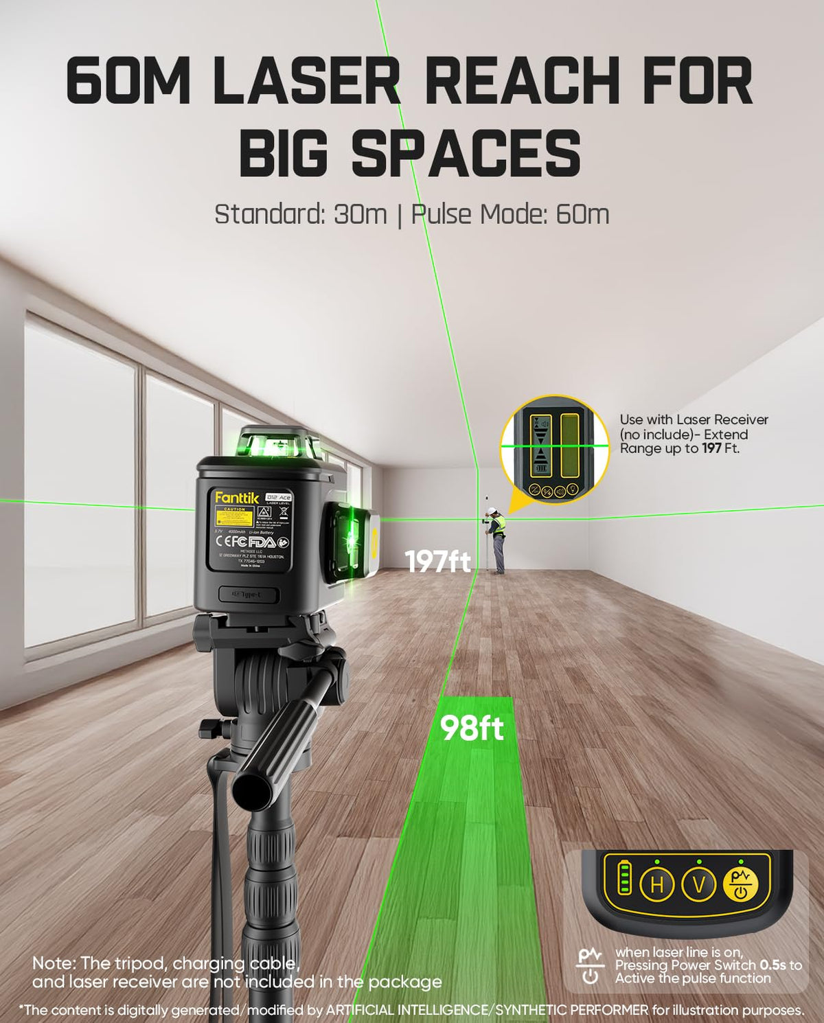 Laser Level 3x360° 16 Lines Self-Leveling R312