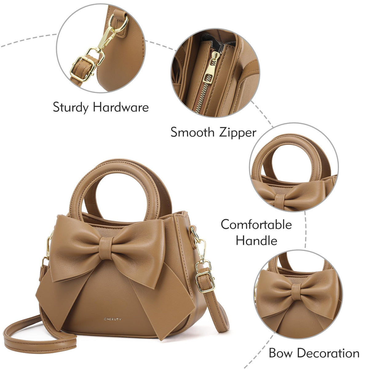 Vegan Leather Crossbody Bag with Top Carry Handle U437907
