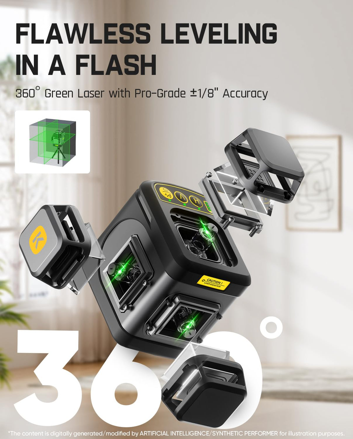 Laser Level 3x360° 16 Lines Self-Leveling R312