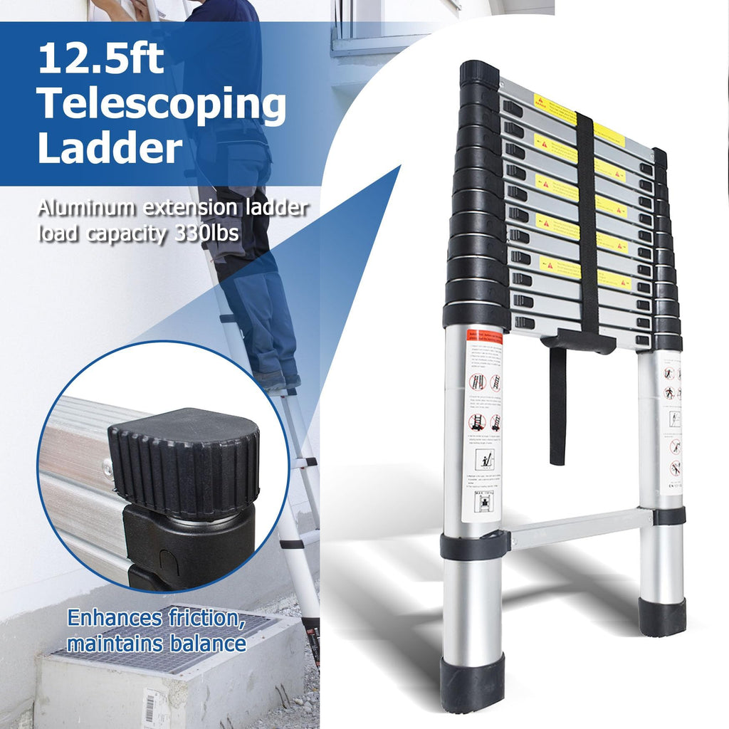 12.5 FT Aluminum Telescoping Ladder W69541