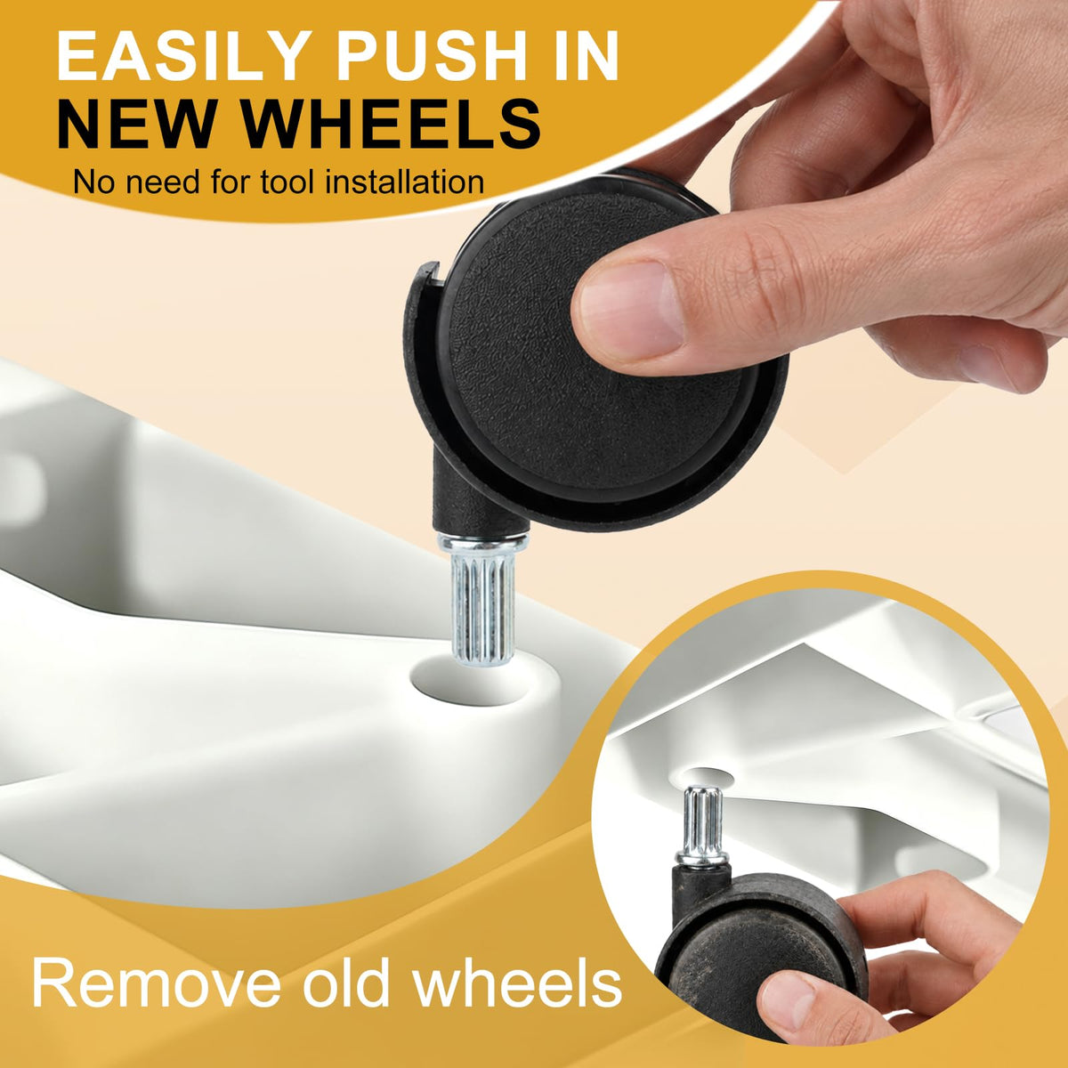 8PCS Replacement Casters for 3 Drawer Cart V8306