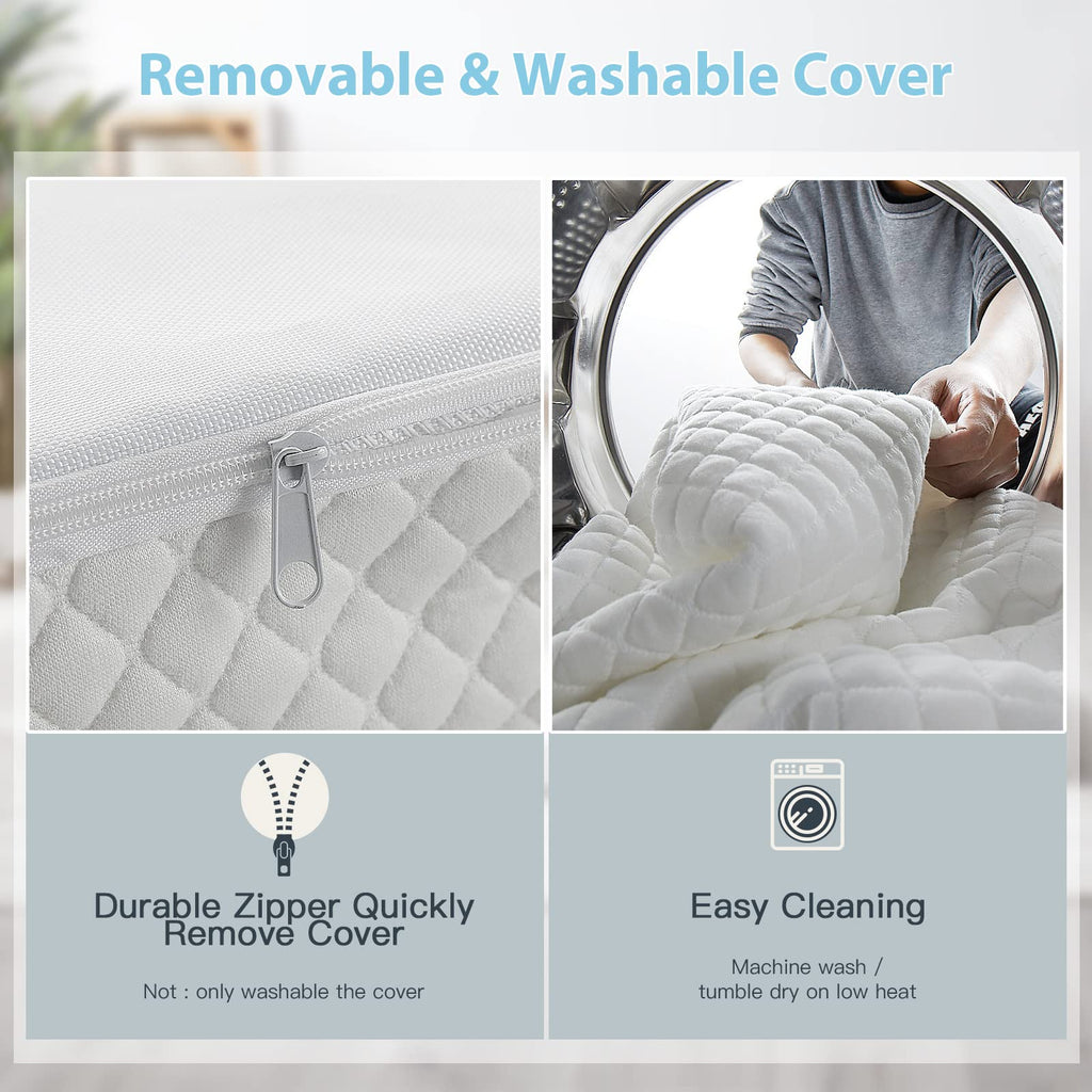 3" Waterproof Memory Foam Pack and Play Mattress White V5936