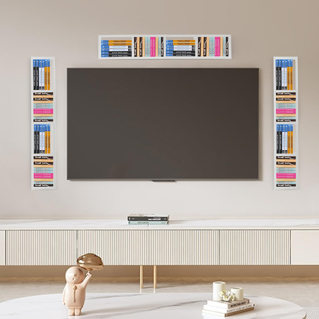 34 Inch White Metal CD Storage Shelf R952596
