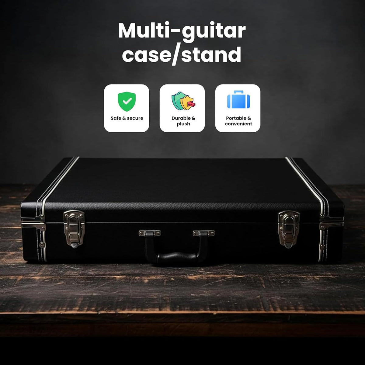 6 Guitar Stand Case Hardwood Plush S968