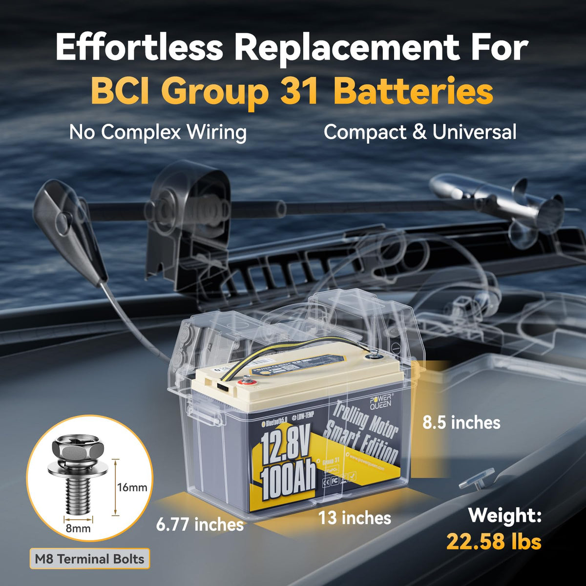 12V 100Ah LiFePO4 Battery W537146