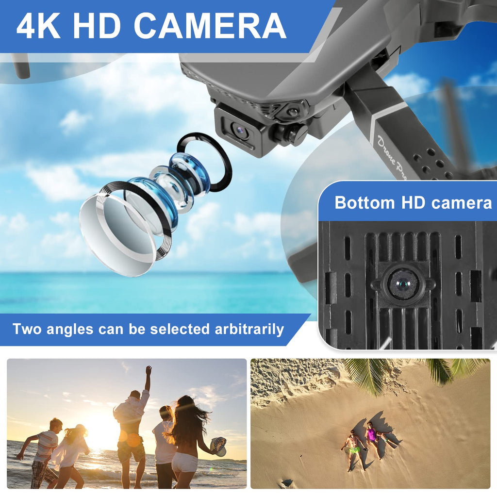 Foldable RC Quadcopter with 4K Dual Cameras D210605