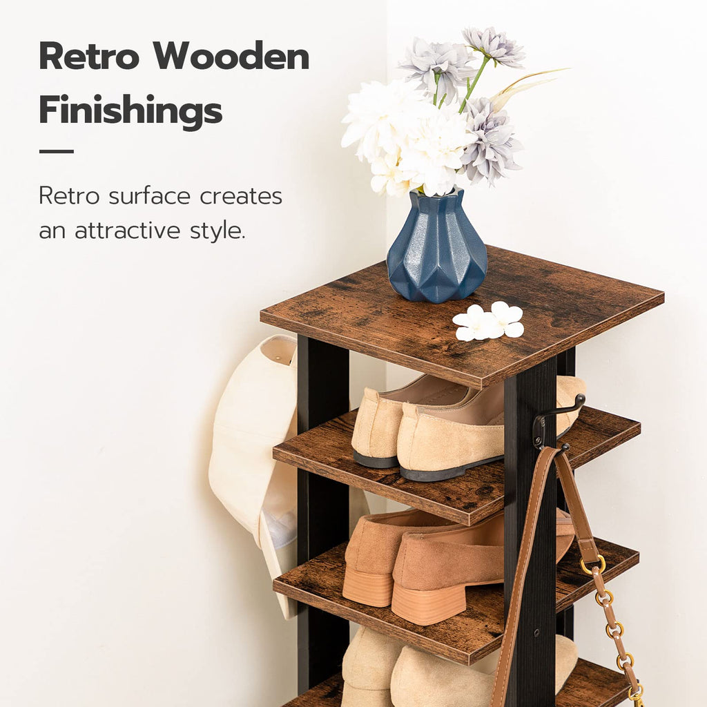 8 Tiers Vertical Wooden Shoe Rack R70173
