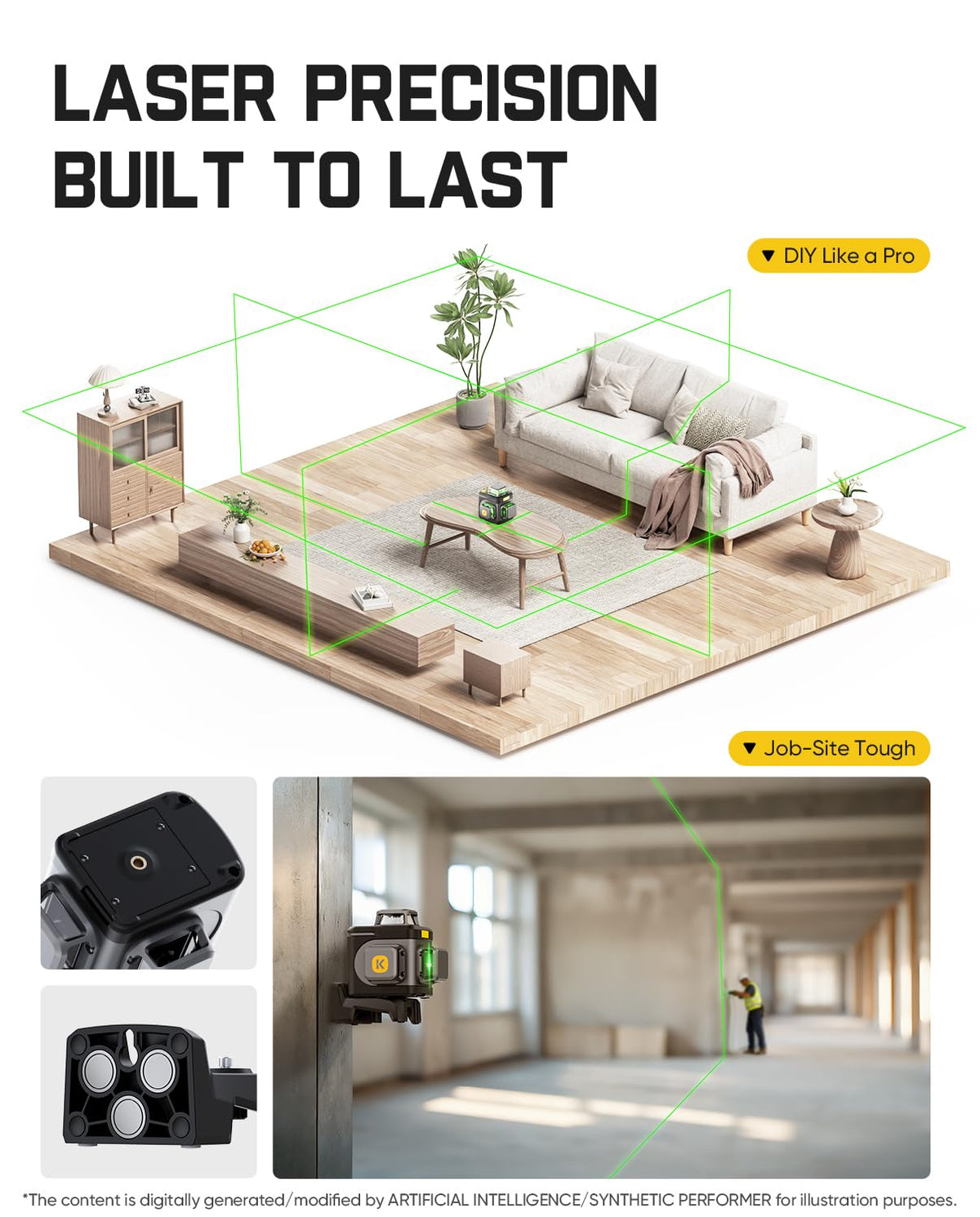 Laser Level 3x360° 16 Lines Self-Leveling R312