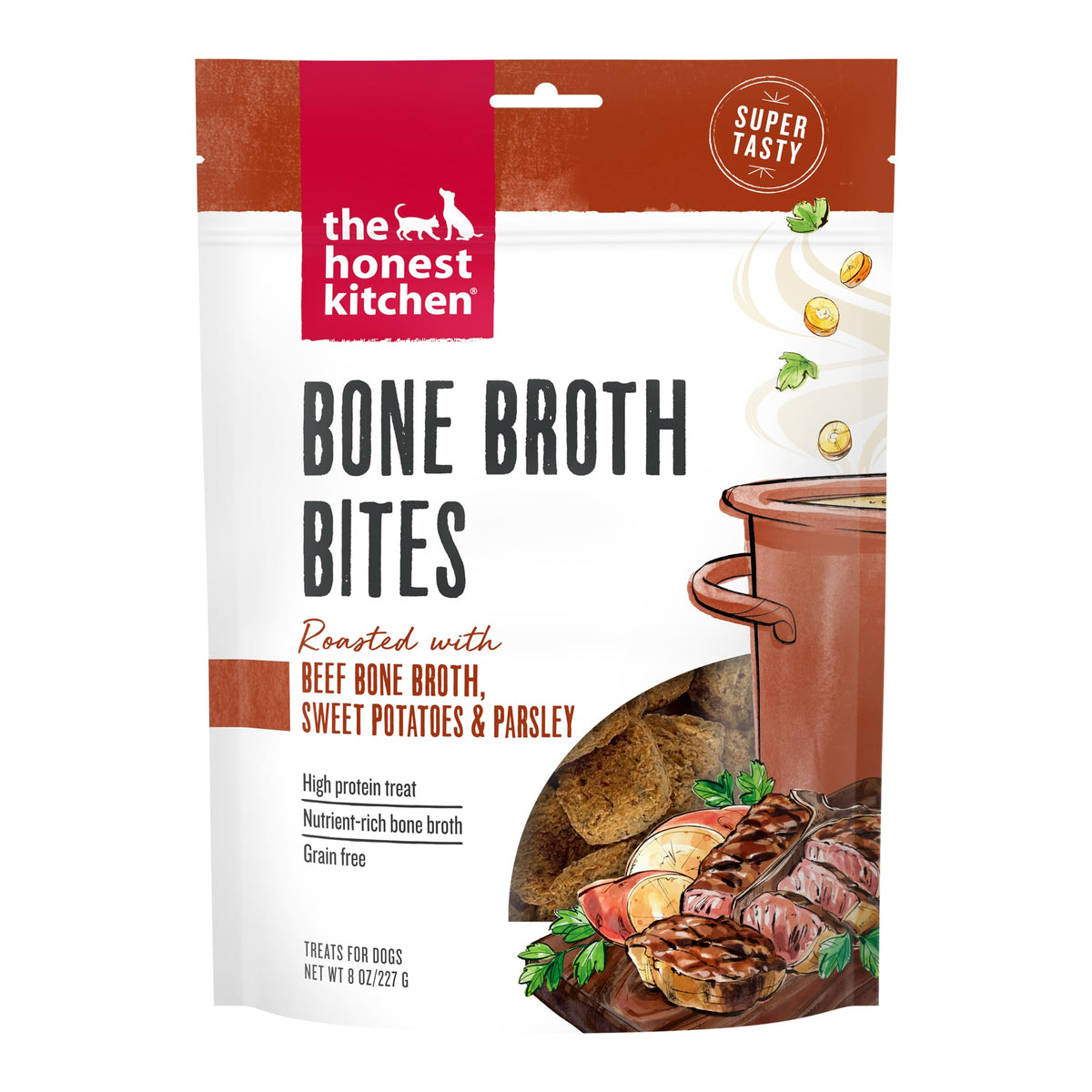 Grain Free Beef Bone Broth Sweet Potato Dog Treats 8 oz W2952