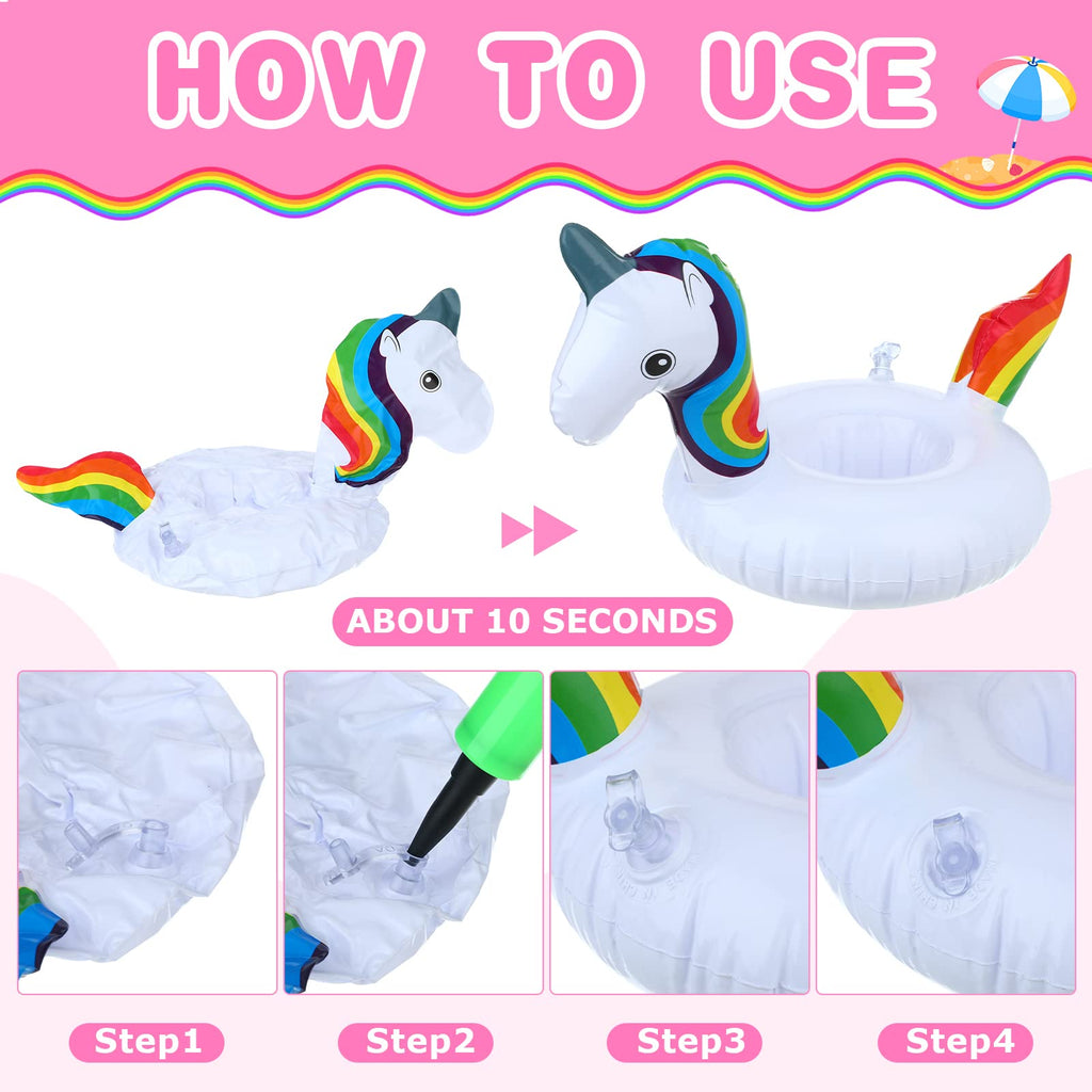 102 Pcs Inflatable Drink Holders with Air Pump Z164