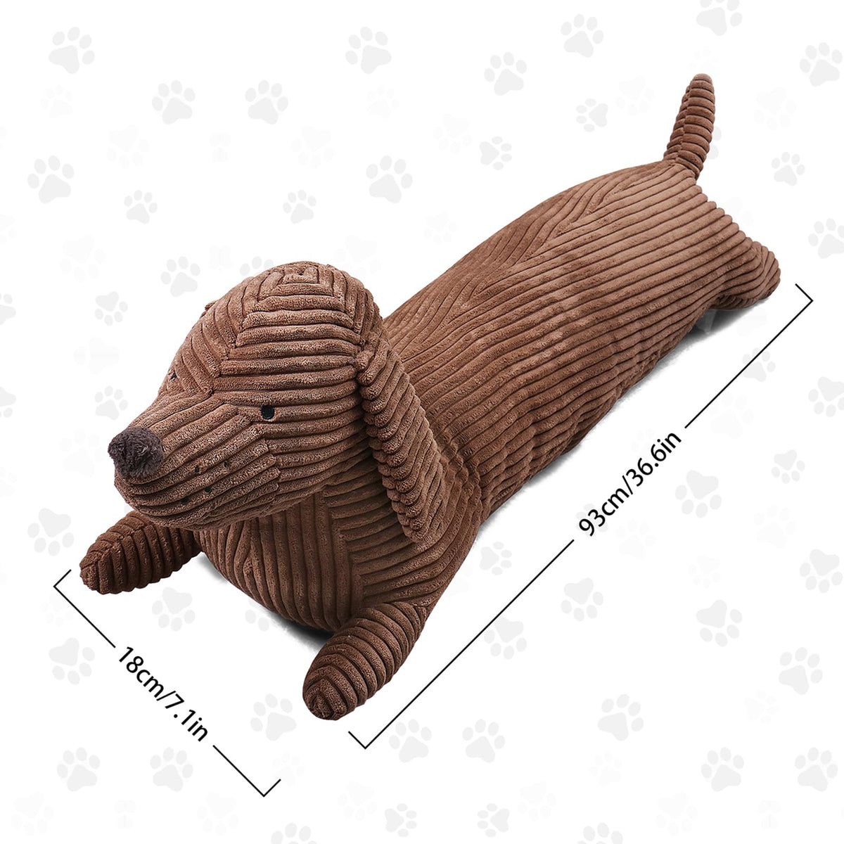 36" Dachshund Dog Stuffed Animal Plush Body Pillow L76299