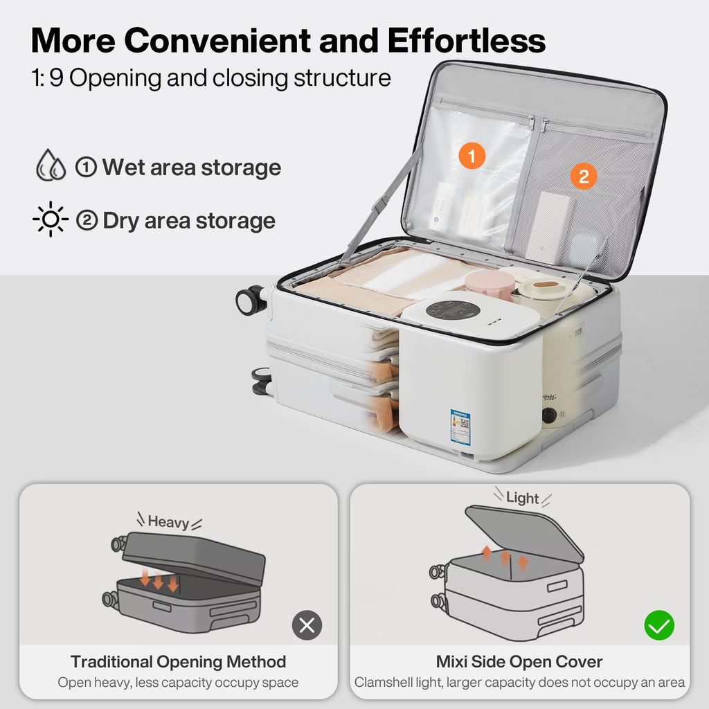 20 Inch Expandable PC Hard Shell Carry On Luggage with Spinner Wheels & TSA Lock A98453