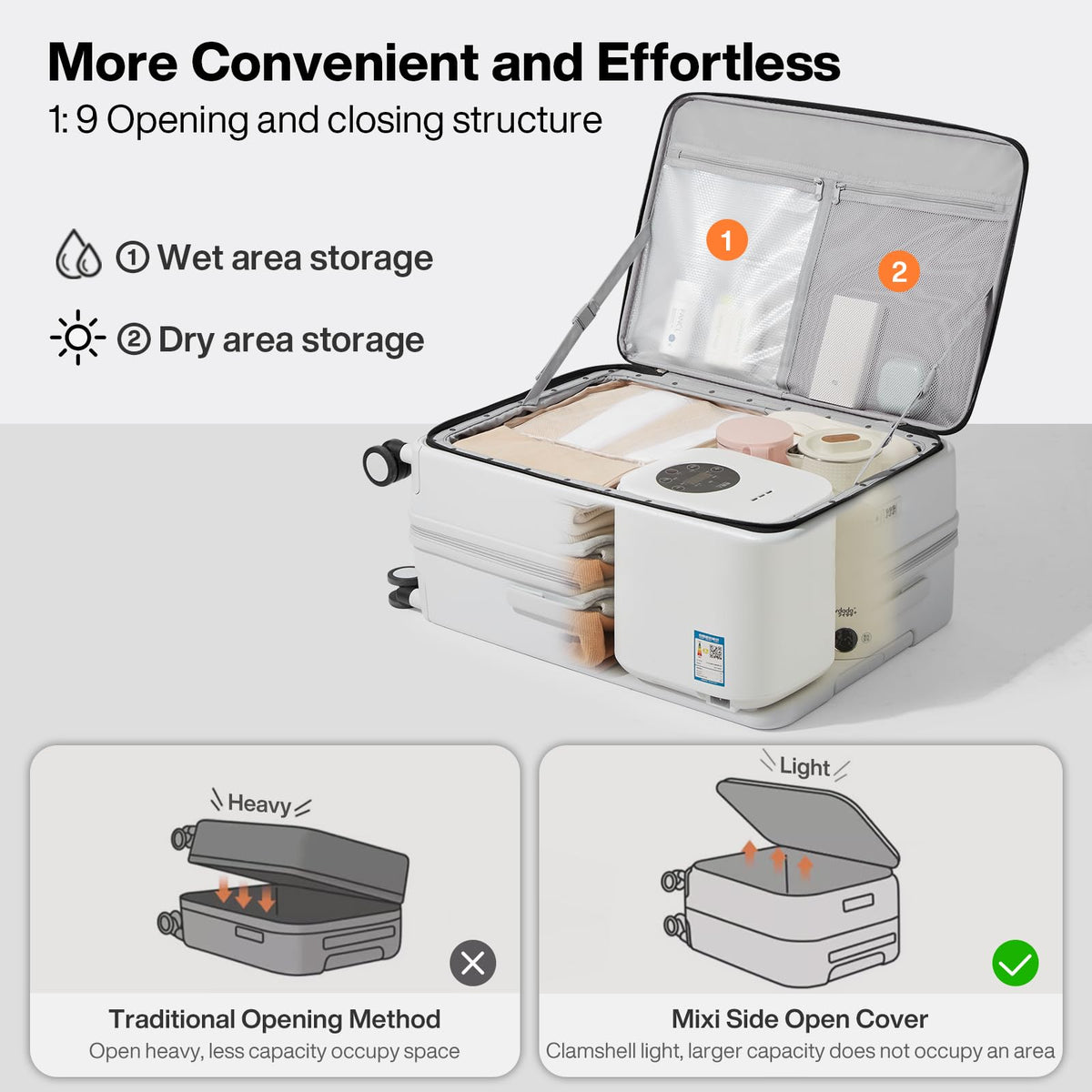 20 Inch Expandable PC Hard Shell Carry On Luggage with Spinner Wheels & TSA Lock A98453