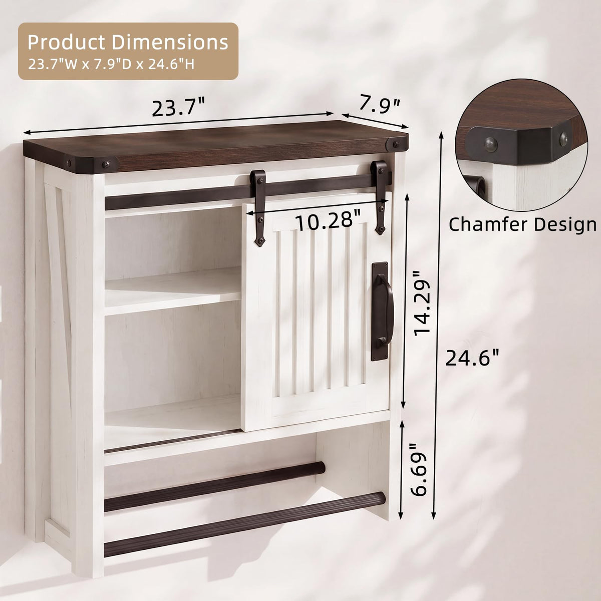 Bathroom Wall Cabinet with Sliding Door C572936