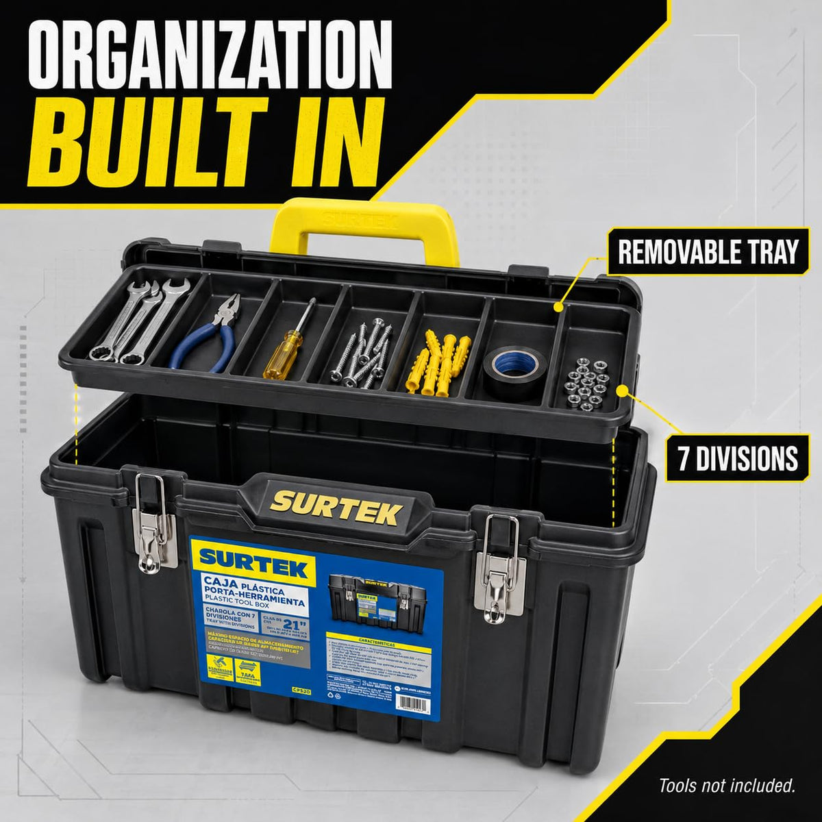21" x 11" x 10" Black Mobile Tool Box R86341