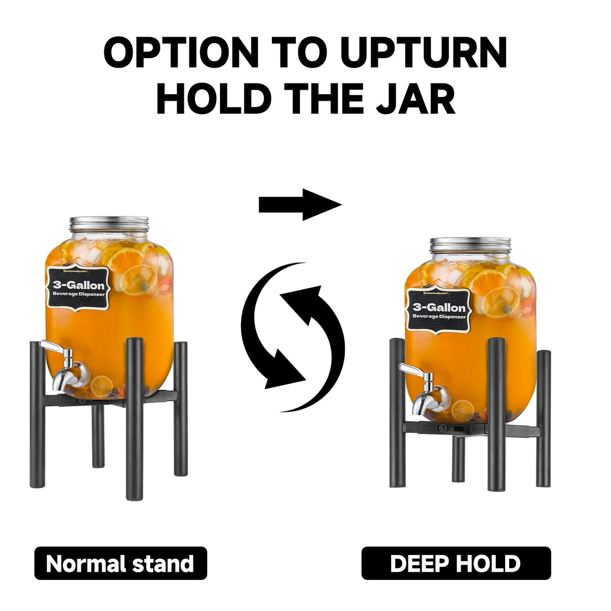 Adjustable Drink Dispenser Stand for 1-3 Gallon Container P15877