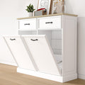 White 20 Gallon Tilt-Out Trash Cabinet K139